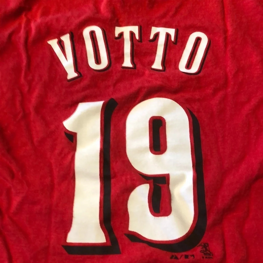 Majestic Cincinnati Reds Joey Votto Jersey Tee Shirt Medium - Picture 3 of 6